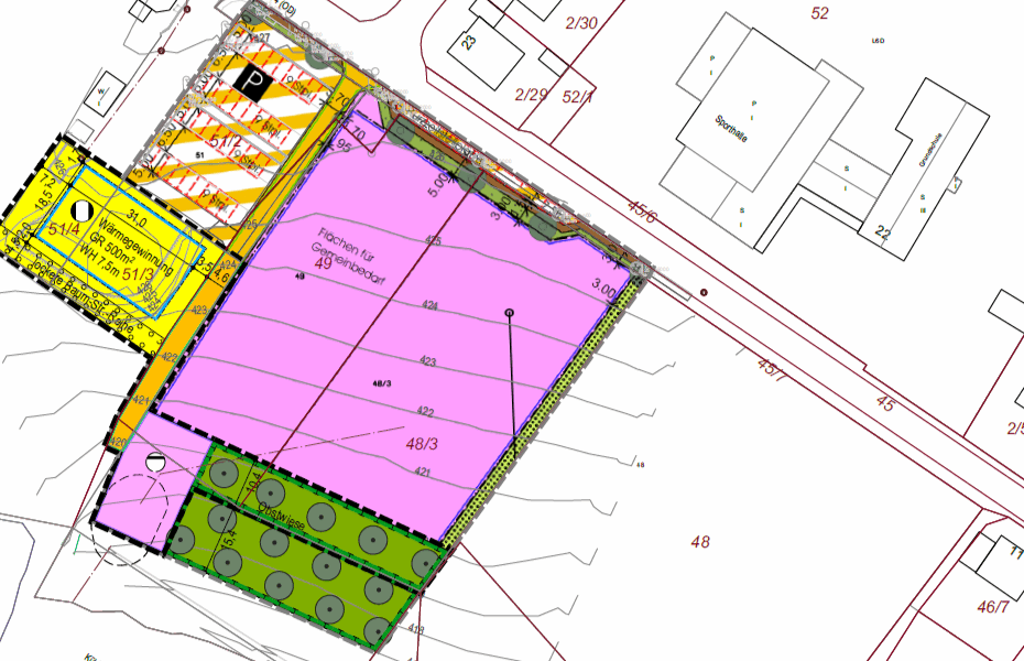 Planzeichnung B-Plan Kinderhaus