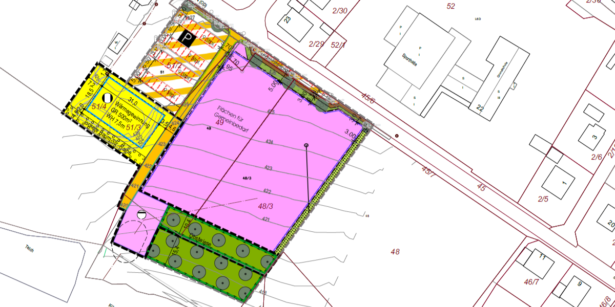 Planzeichnung B-Plan Kinderhaus